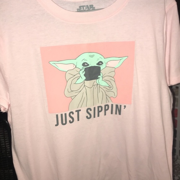 Star Wars Tops - Just Sippin baby Yoda Star Wars T-shirt